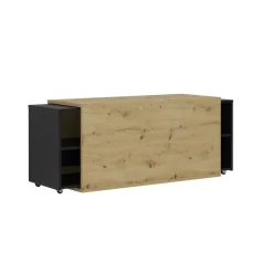 Meuble TV SLIDE 3 anthracite et naturel