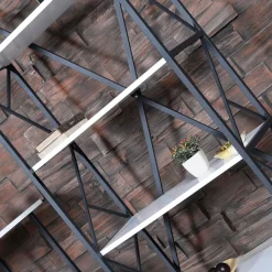 Meuble TV style industriel MARCADET 120cm Blanc