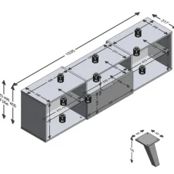 Meubles TV/Hifi Lowboard Dark 4 anthracite