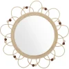 Miroir Campagne en rotin D38cm