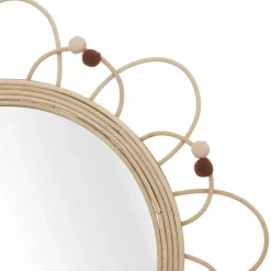 Miroir Campagne en rotin D38cm