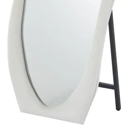 Miroir en pied décoratif design ondulé Pierrot Velours Crème