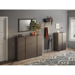 Miroir Ferrare à fixer cadre coloris bronze L72xH118 cm