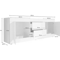 Miroir Led avec Colonne Integrée Bari 1 Porte blanc