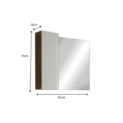 Miroir Led avec Colonne Integrée Ancona 1 Porte L92 cm