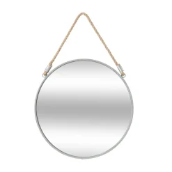Miroir métal rond corde D37