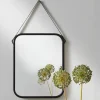 Miroir rectangulaire barbier simple ROSSINI noir