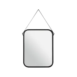 Miroir rectangulaire barbier simple ROSSINI noir
