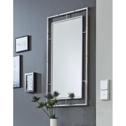 Miroir rectangulaire Chromé en métal