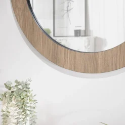 Miroir rond couleur mocha JULIA