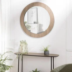 Miroir rond couleur mocha JULIA