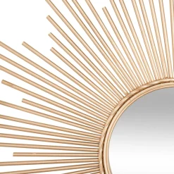 Miroir soleil tube doré D99