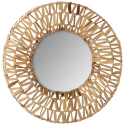 Miroir Tressé Terre Beige