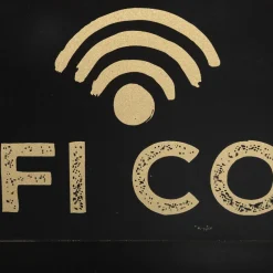 Mémo wifi Soul 35x22cm en ardoise noir