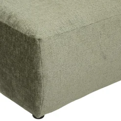 Module chaise longue en velours vert cèdre