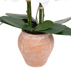 Orchidée artificielle avec pot en céramique