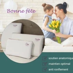 Oreiller bonne fete en mousse