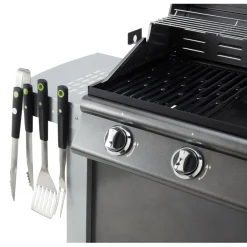 Pack Barbecue électrique FLAVO avec Housse et Coffret 3 pièces aimantés : pince, spatule, fourchette