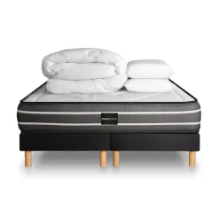 Pack Exclusive double sommier noir