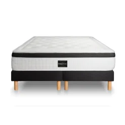 Pack Privilège Memoire de forme 5 zones double sommier noir