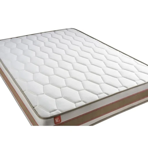 Pack prêt a dormir matelas LE DÉLICAT Ressorts ensaches et Memoire de forme sommier Blanc avec 2 oreillers couette