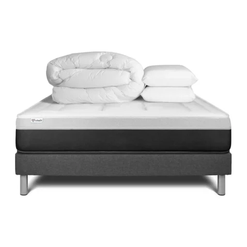 Pack prêt a dormir VITAL FORM sommier Kit gris