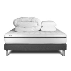 Pack prêt a dormir VITAL SPA sommier Kit gris