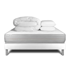 Pack prêt a dormir VITALMEMO sommier Kit blanc
