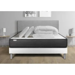 Pack prêt a dormir VITALPOWER sommier Kit blanc