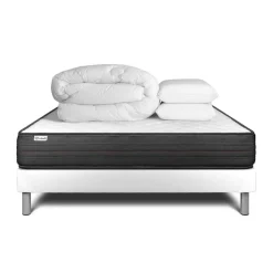 Pack prêt a dormir VITALPOWER sommier Kit blanc