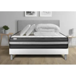 Pack prêt a dormir VITALPOWER ZEN sommier Kit blanc