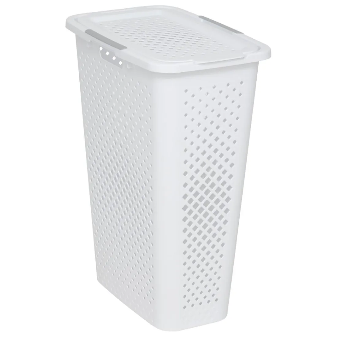 Panier à linge en plastique blanc 42L
