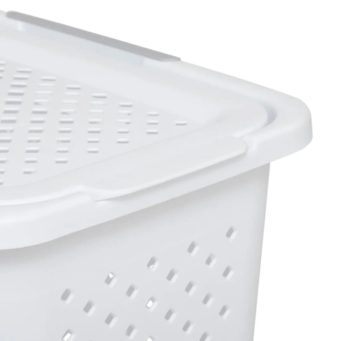 Panier à linge en plastique blanc 42L