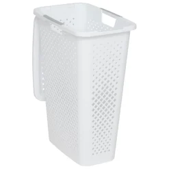 Panier à linge en plastique blanc 42L