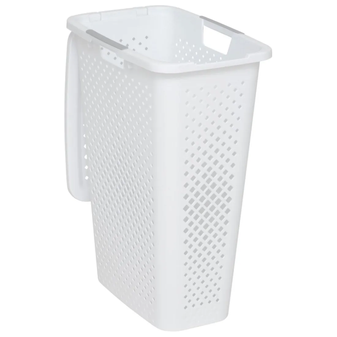 Panier à linge en plastique blanc 42L