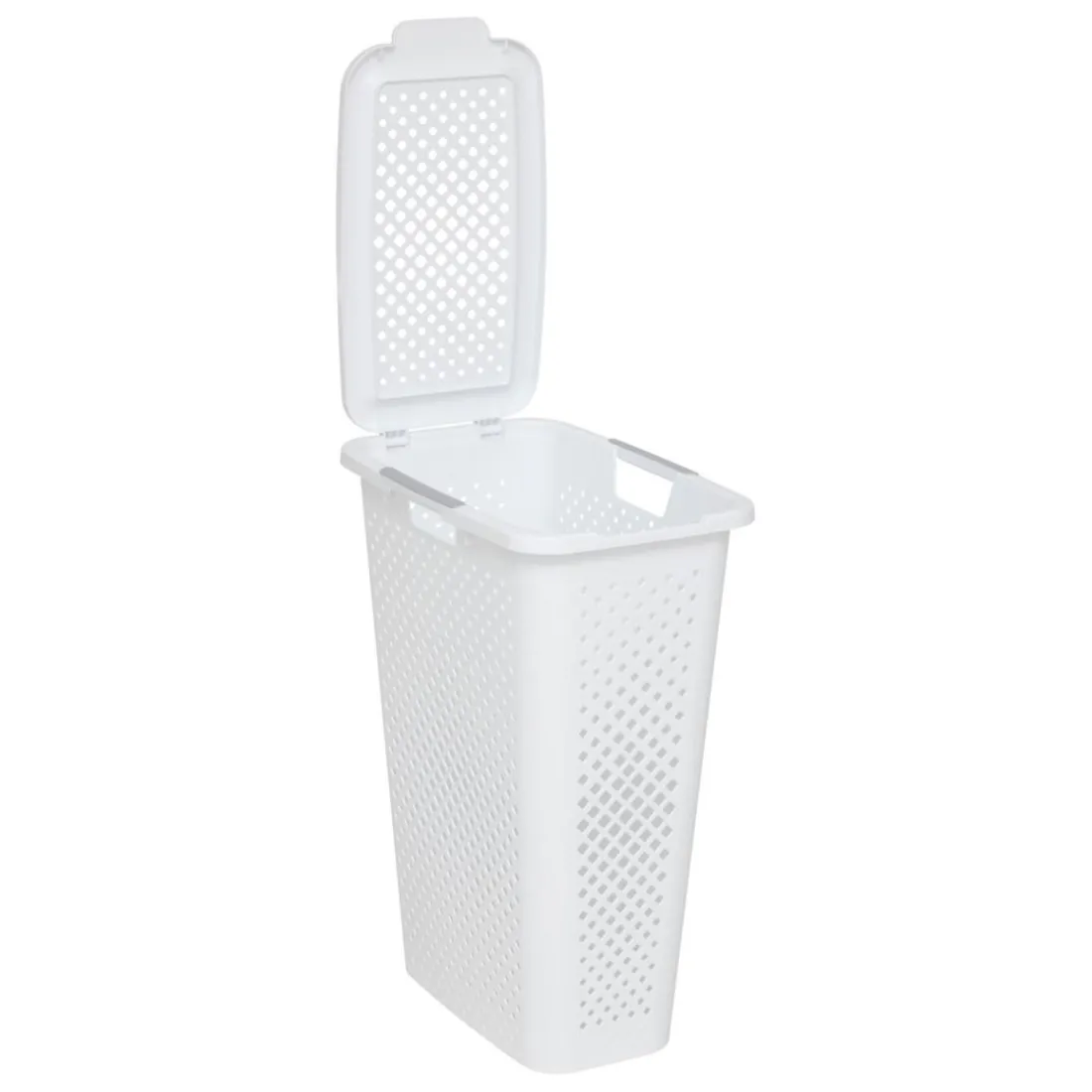 Panier à linge en plastique blanc 42L