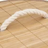 Panier à linge rond 48l en bambou