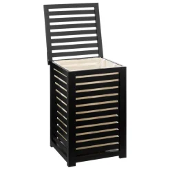 PANIER LINGE 65L BOIS NOIR