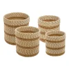 Paniers Jute Rayure Blanc x4