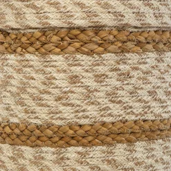 Paniers Jute Rayure Blanc x4