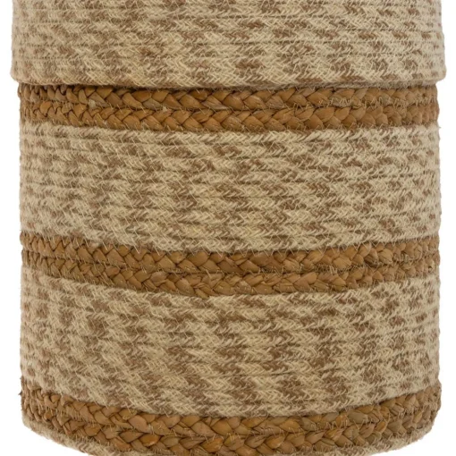 Paniers Jute Rayure Blanc x4