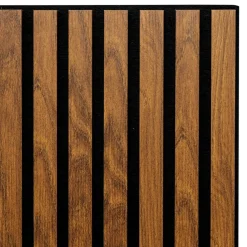 Panneau décoratif mural Colva bois-foncé