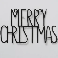 PANPAN PANNEAU METAL MERRY CHRISTMAS