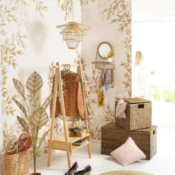 Papier peint motif vegétal panoramique GRAMINA beige