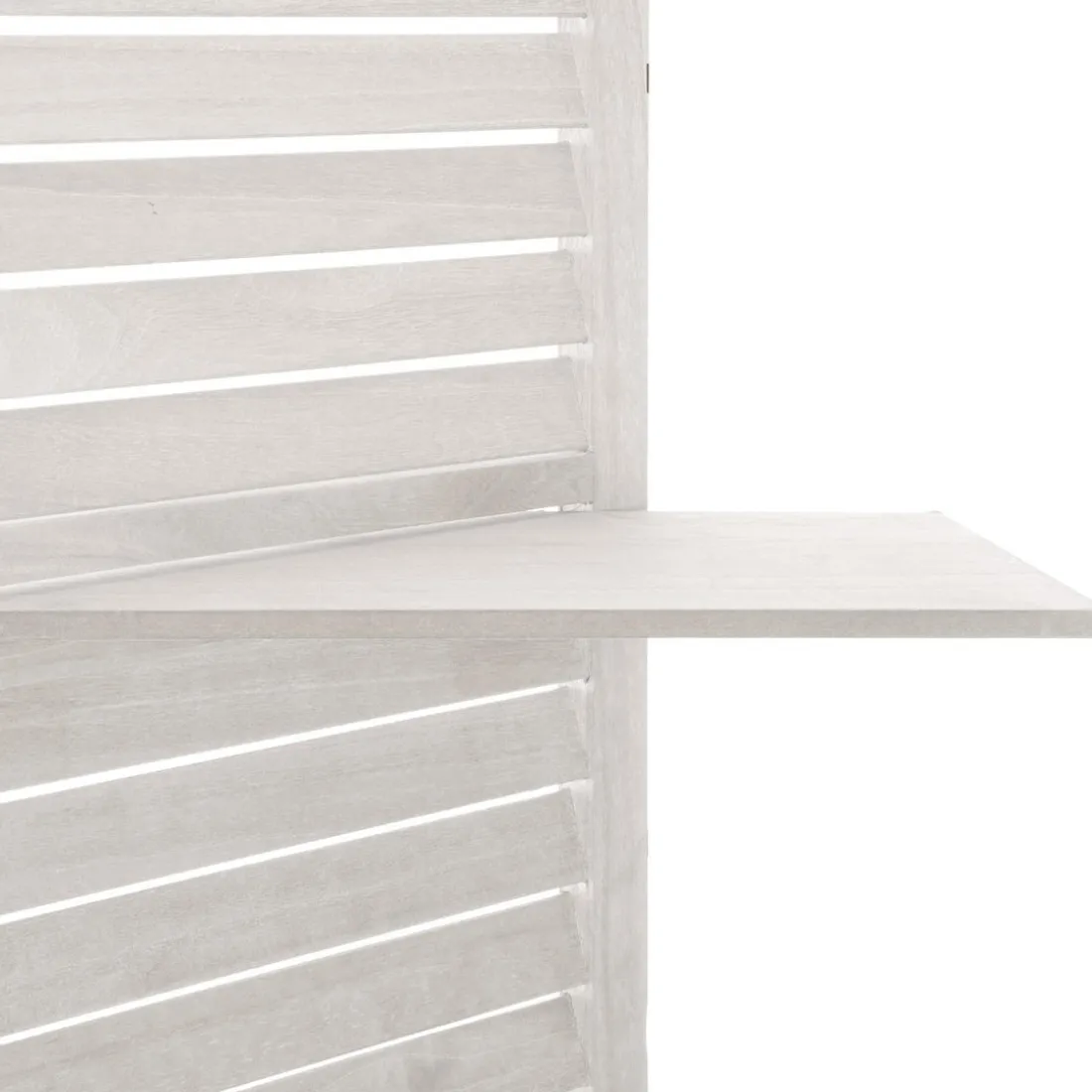 Paravent 3 Étagères Blanc