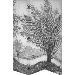 Paravent Imprimé Cuba Noir / Blanc