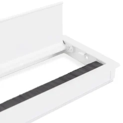 Passe-câbles 'SLOTI' en métal blanc pour bureau