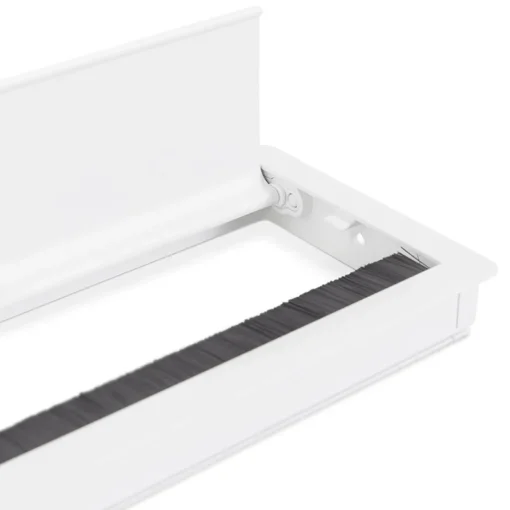 Passe-câbles 'SLOTI' en métal blanc pour bureau