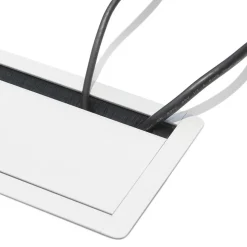 Passe-câbles 'SLOTI' en métal blanc pour bureau