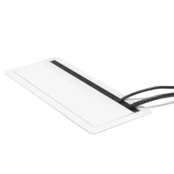 Passe-câbles 'SLOTI' en métal blanc pour bureau